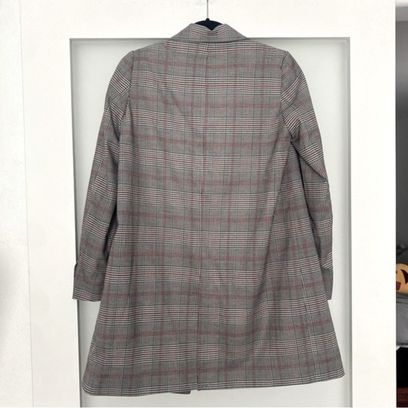 NWOT Zara basic gray plaid checkered coat blazer XS - Picture 4 of 13
